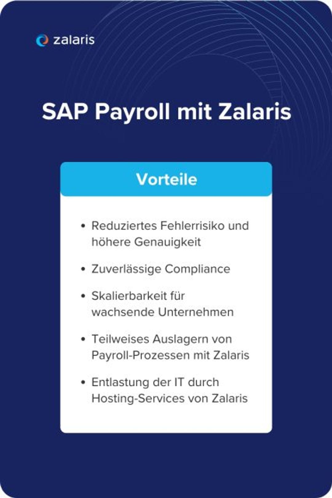 Vorteile SAP Payroll mit Zalaris