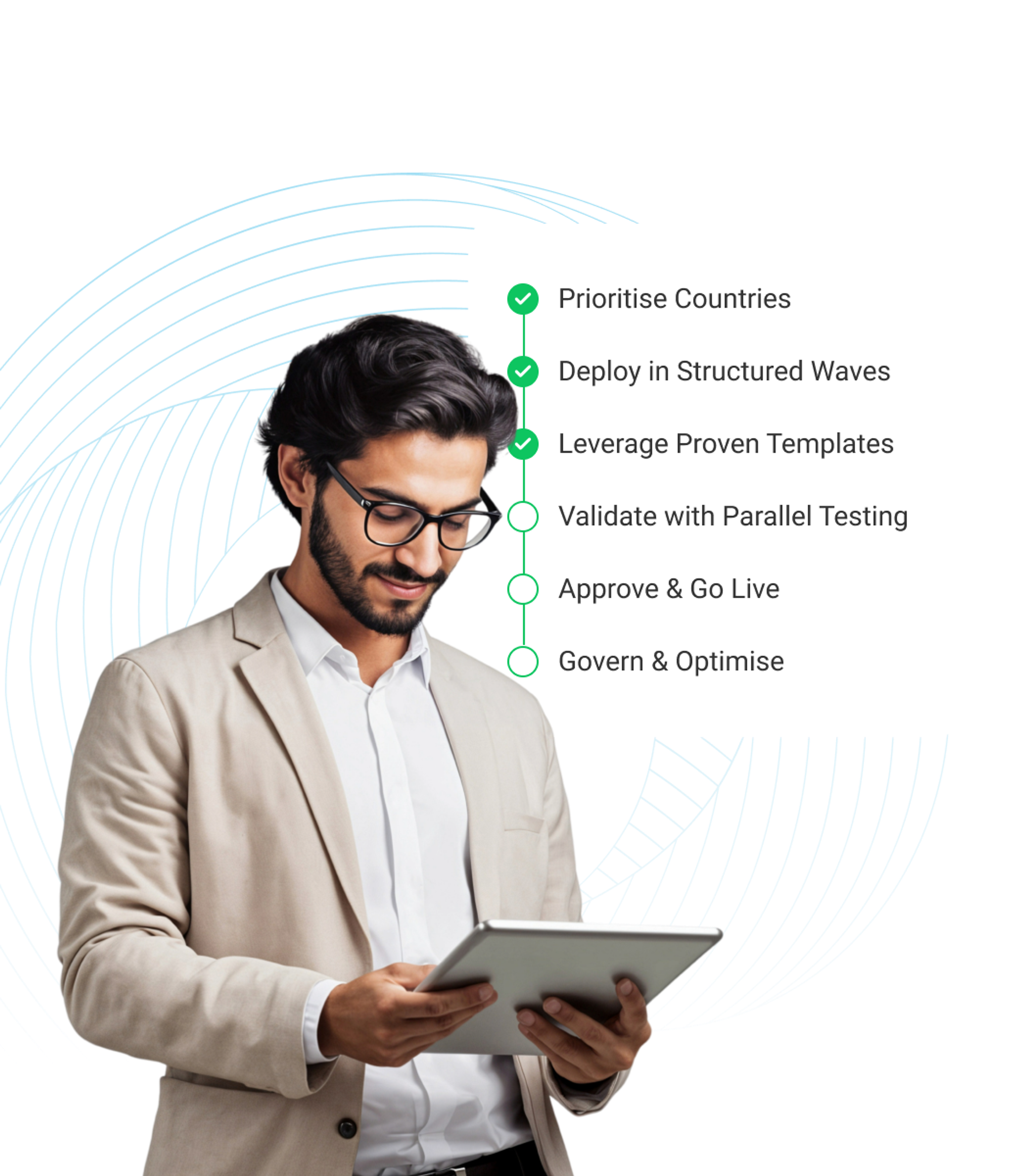 Global control without local complexity 