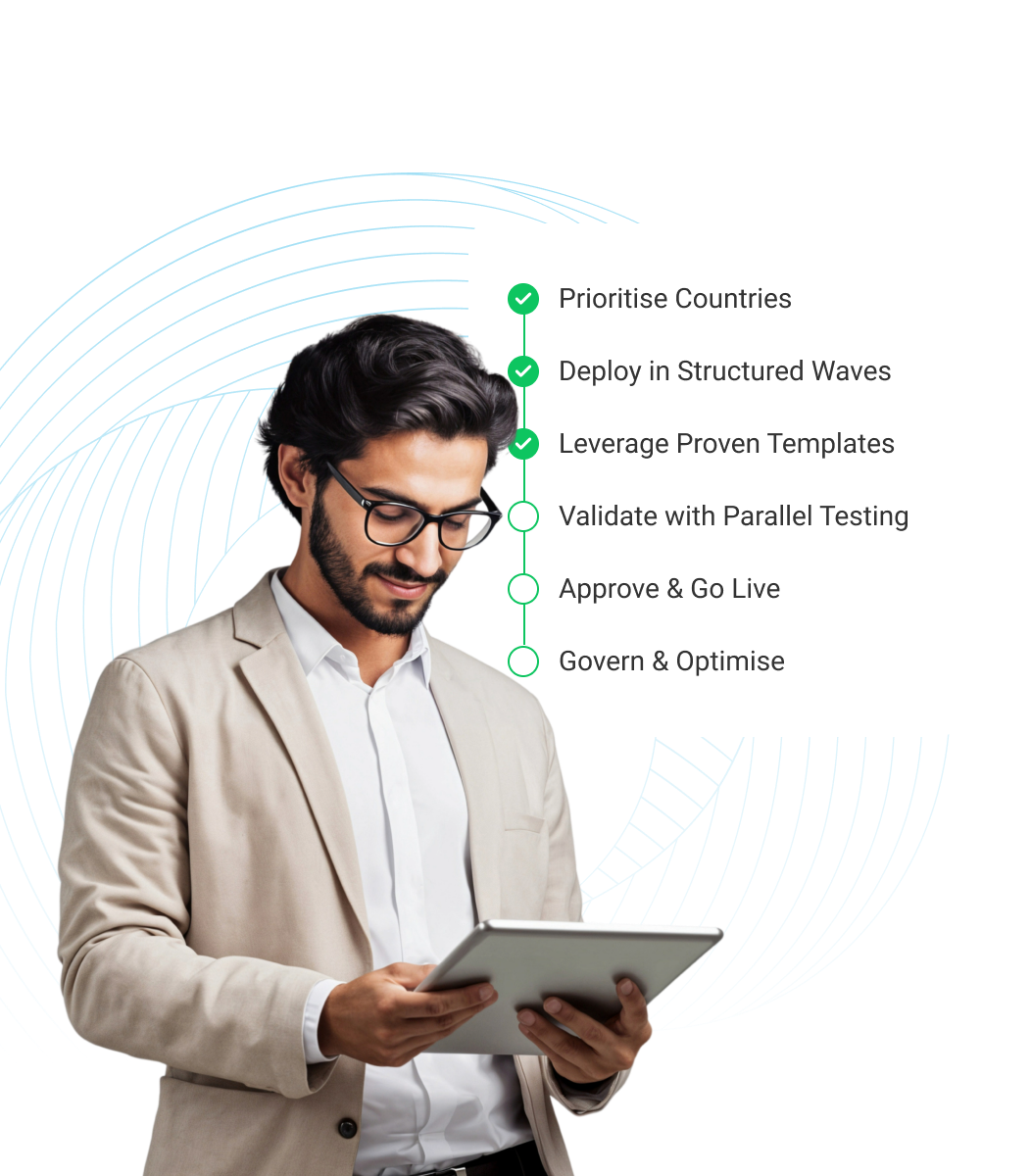 Global control without local complexity
