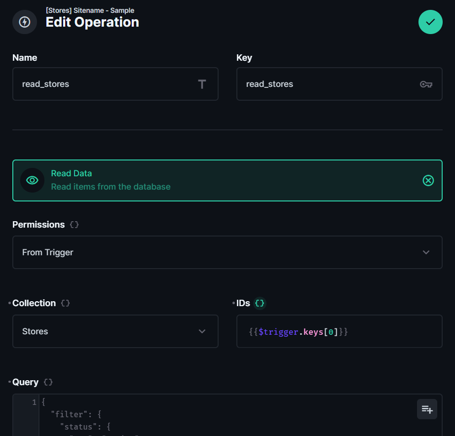 Read Data Configuration