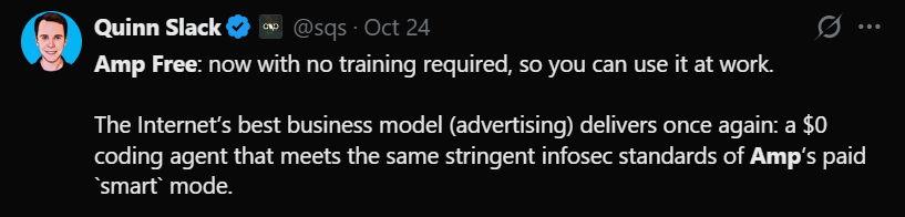 No data training on Amp Free