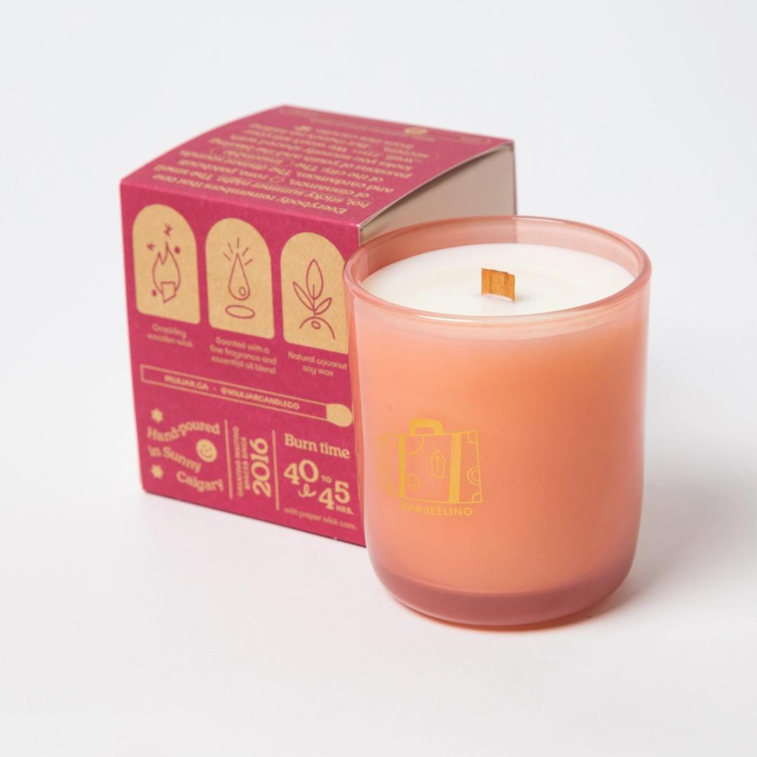 Darjeeling 8oz Coconut Soy Wood Wick Candle - Patchouli & Santal | Milk ...
