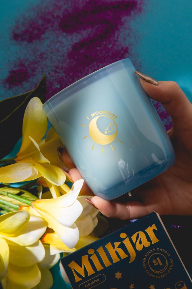 Moonrise 8oz Coconut Soy Wood Wick Candle - Neroli & Plum | Milk Jar ...