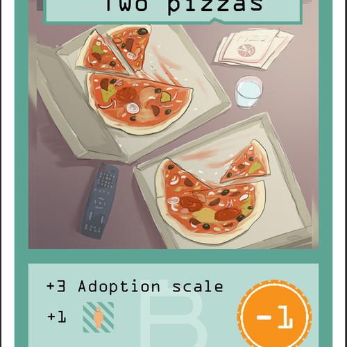 Two Pizzas card 1/pack 1