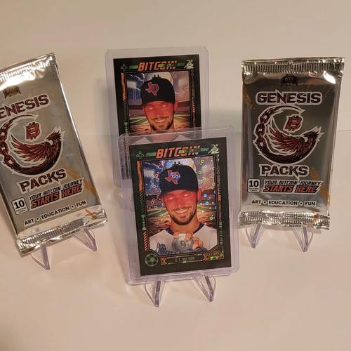 Bitcoin Athlete C.J. Wilson Holofoil & Common w/ Two Genesis Packs