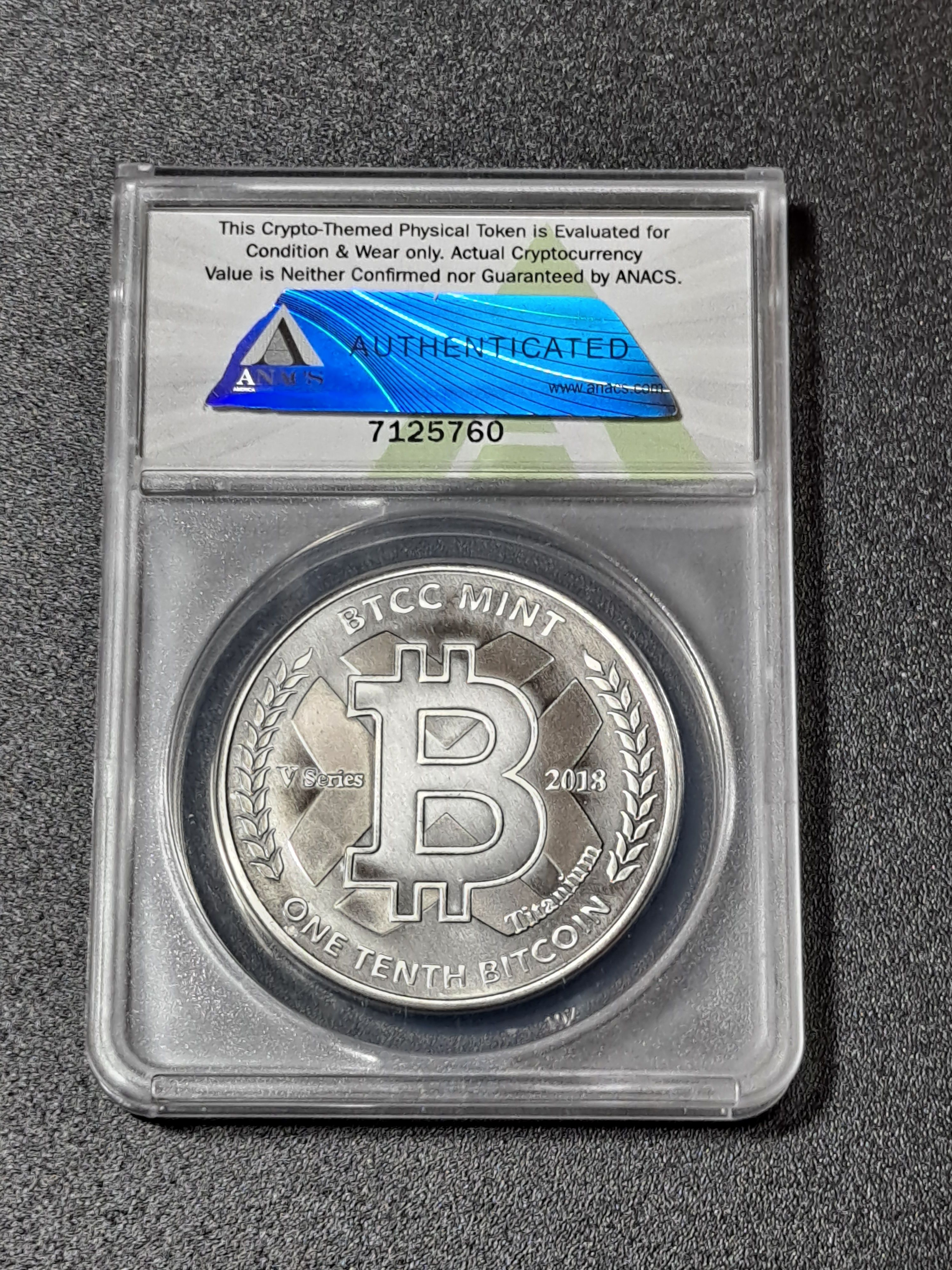 2018 BTCC 0.1 BTC V series, ANACS graded MS69