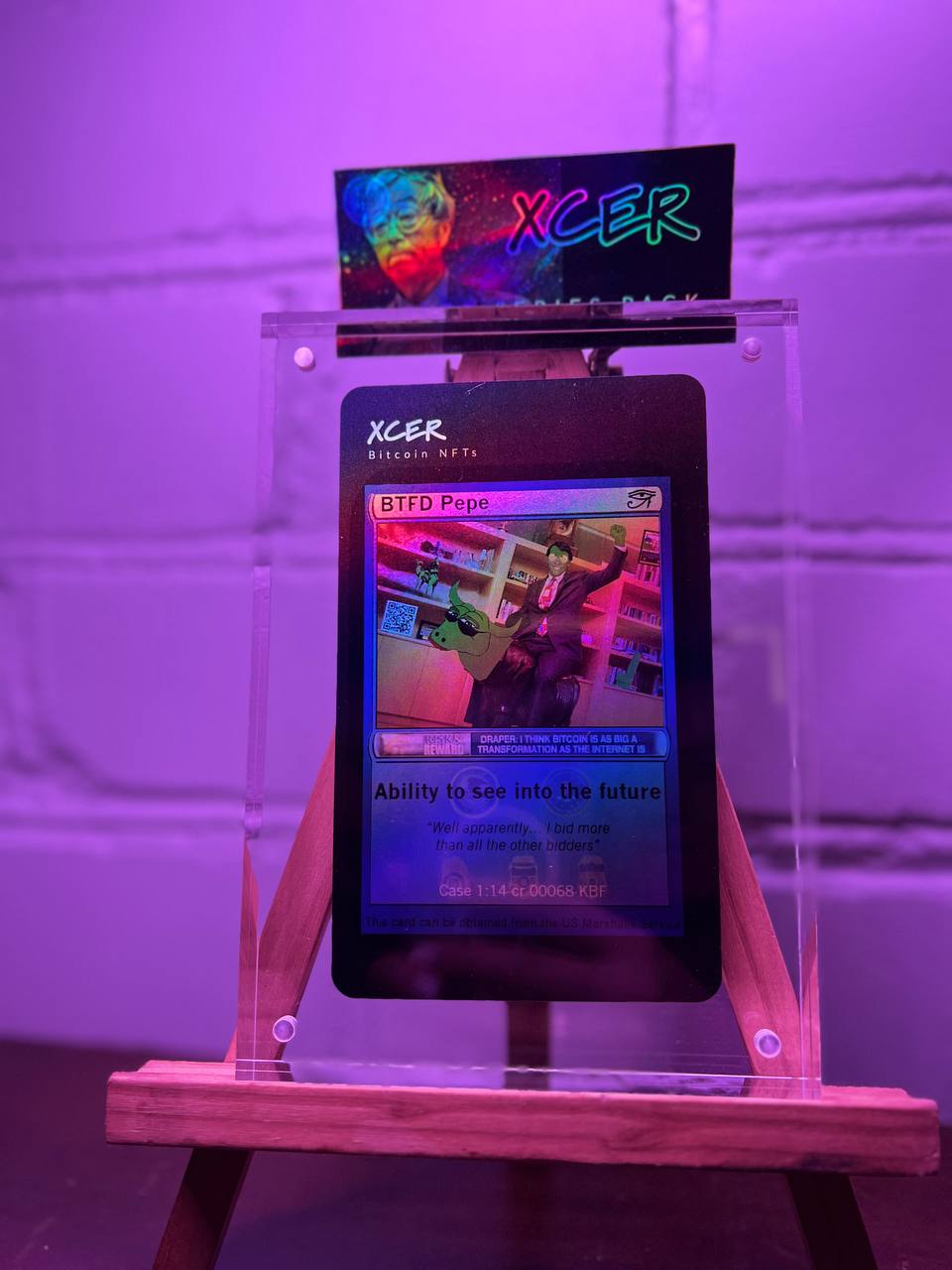 BTFD PEPE Physical XCER Silver Series Card (1 of 44) with Digital Token