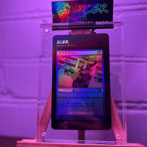 BTFD PEPE Physical XCER Silver Series Card (1 of 44) with Digital Token