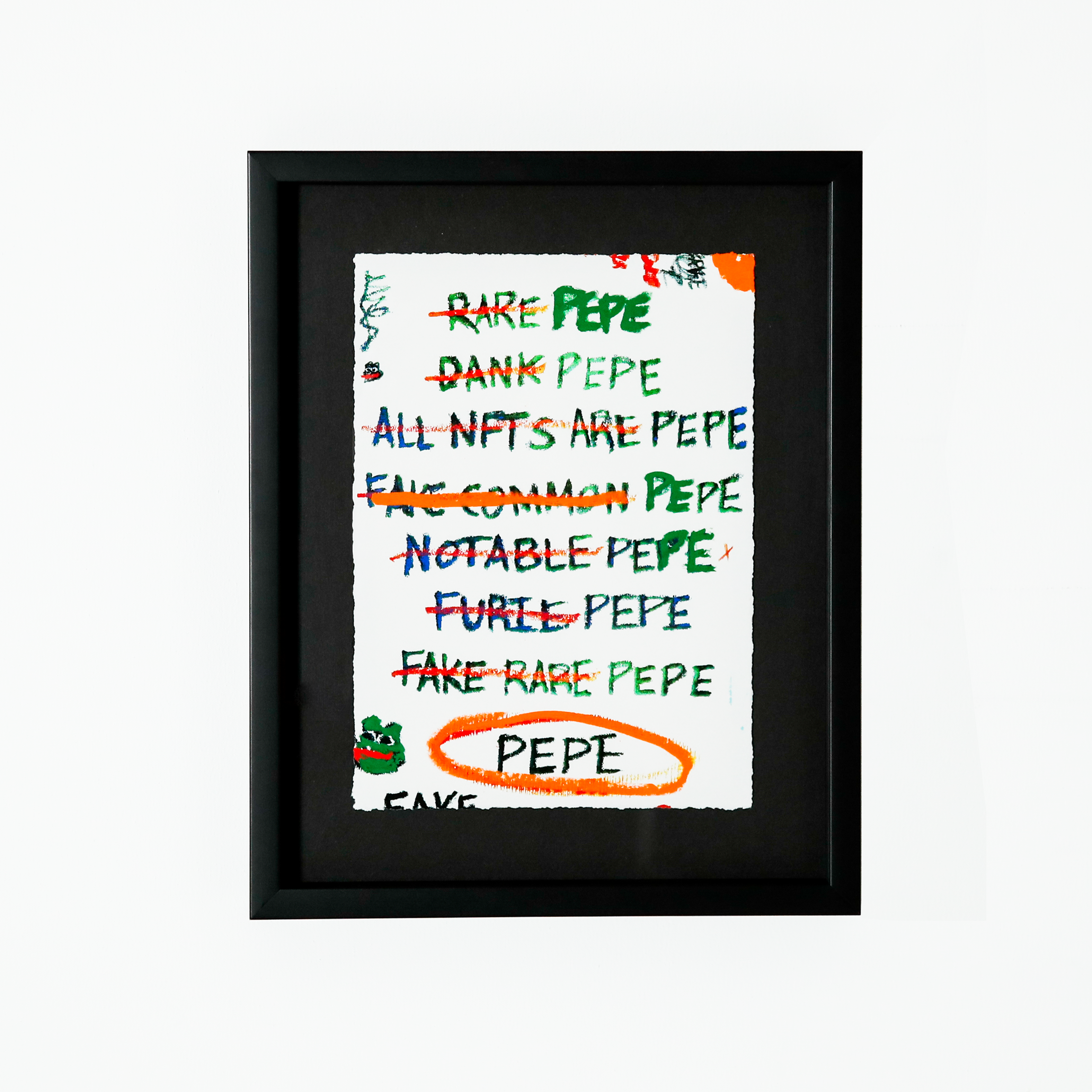 UNTITLEDFROG Framed Painting + Token