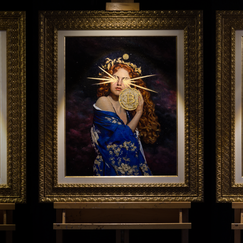 The Three Sisters of the Coin, 2022, Oil Painting Triptych