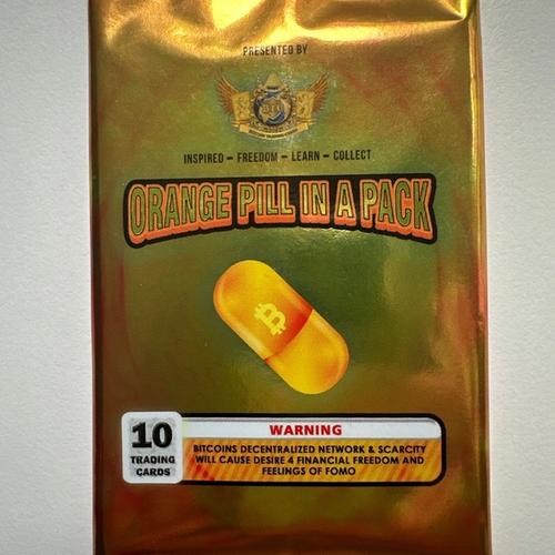 Bitcoin Trading Cards Series 1 Orange Pill In A Pack (sealed)