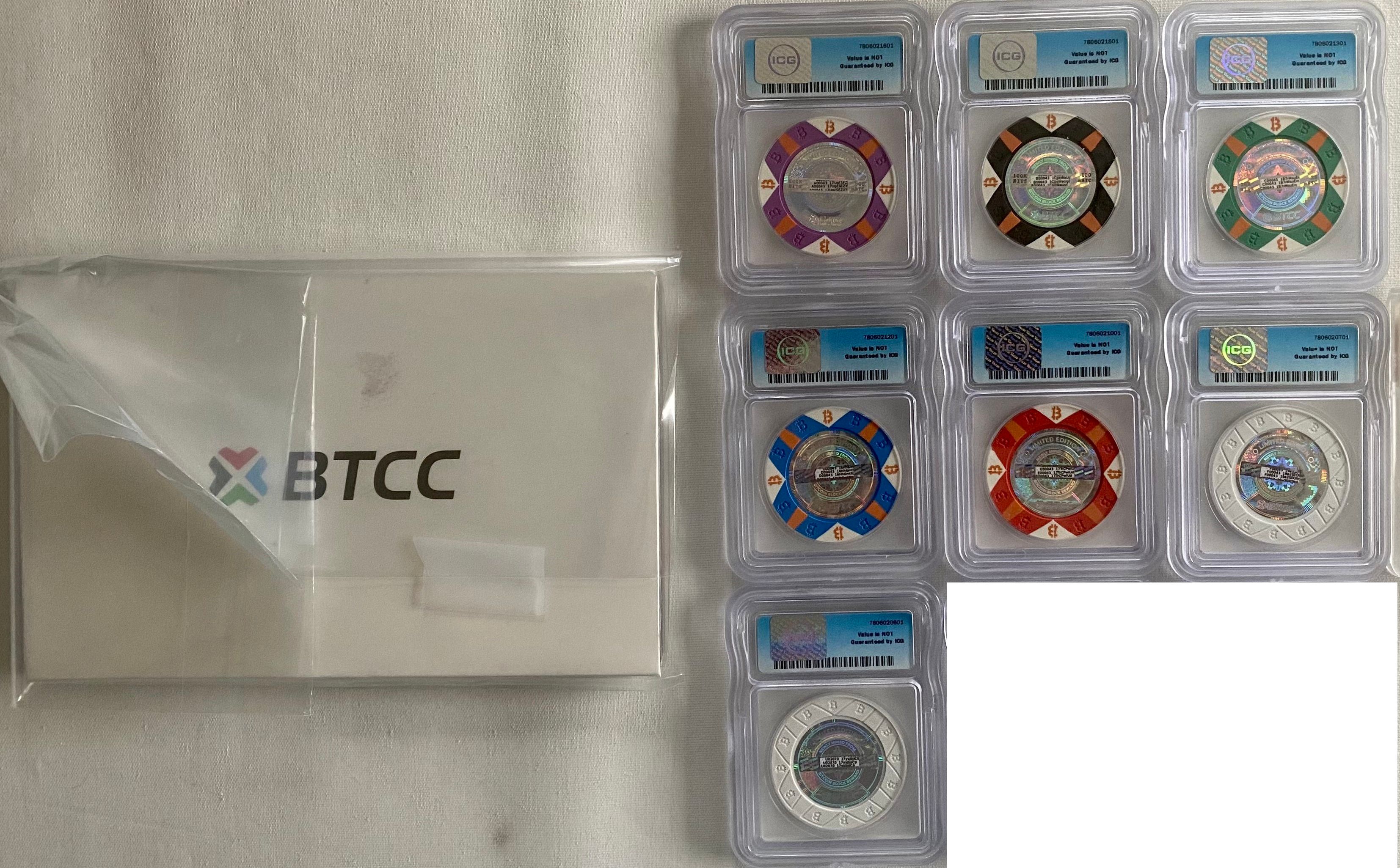 BTCC Signature 6-chip set with Bobby Lee autograph & BTCC Artist Proof 1k chip