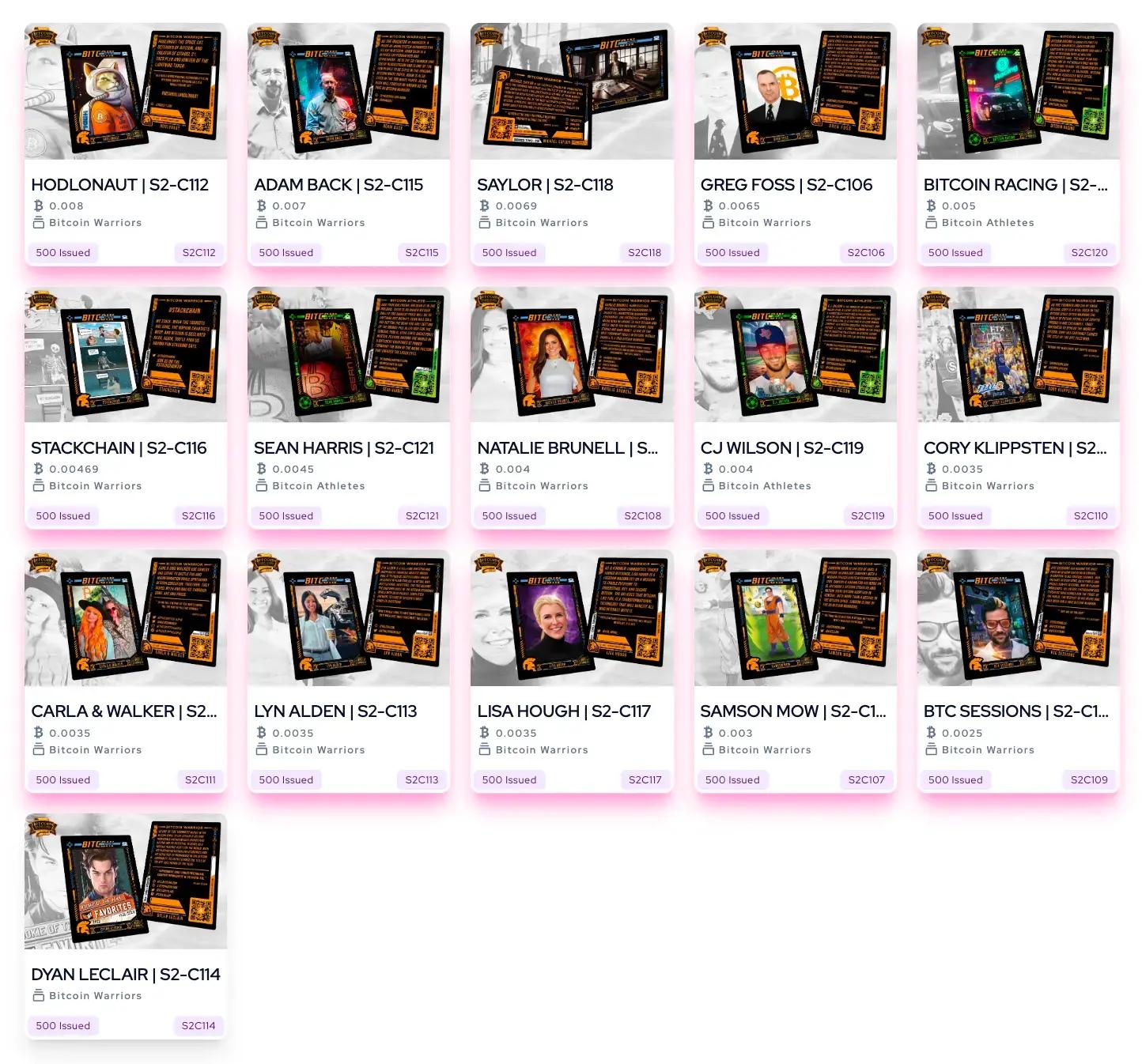 Bitcoin Warriors + Athletes (##/500) - (2-Box Break) - Break #5