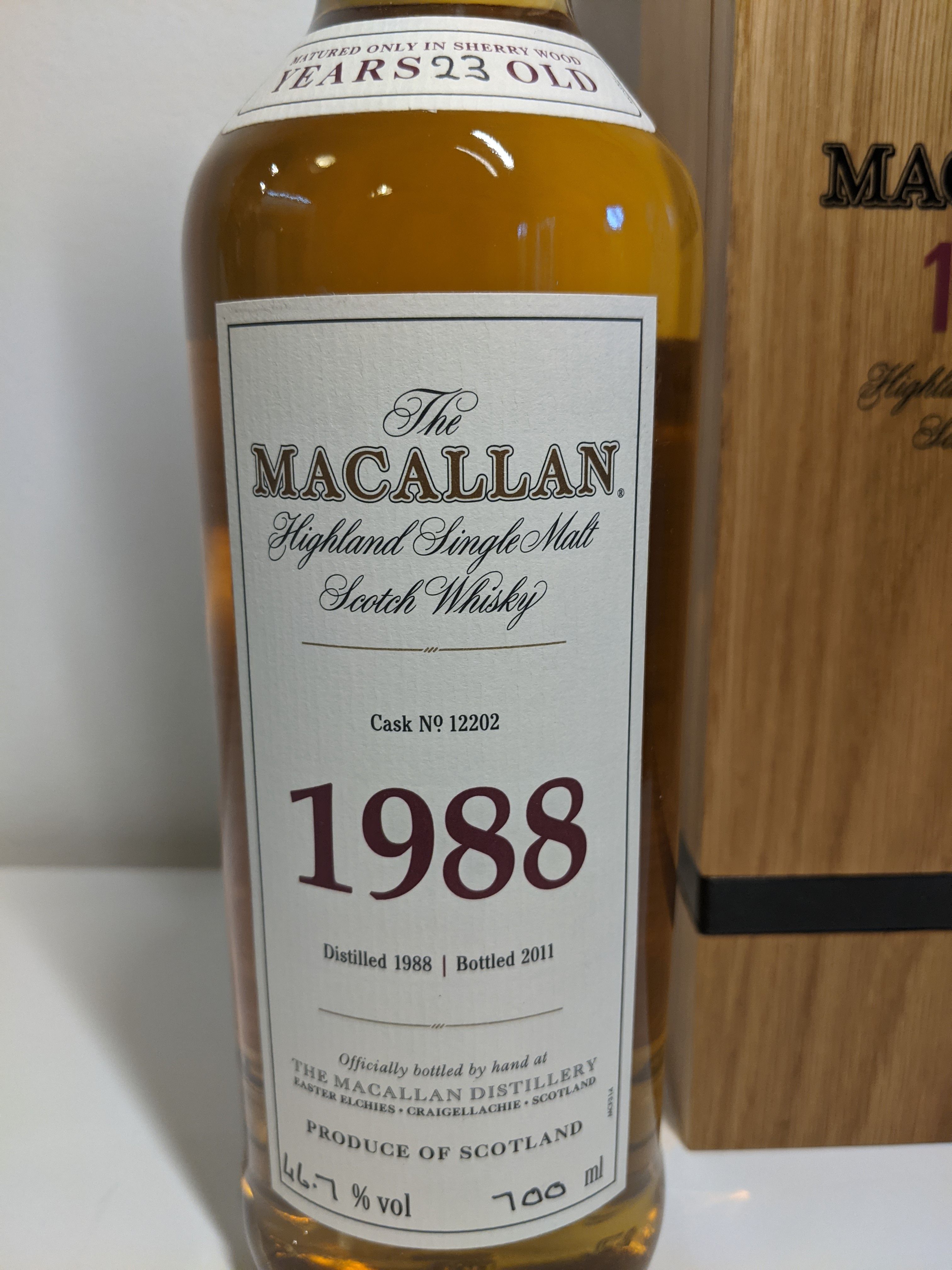 1988 The Macallan Fine & Rare Vintage Single Malt Scotch Whisky