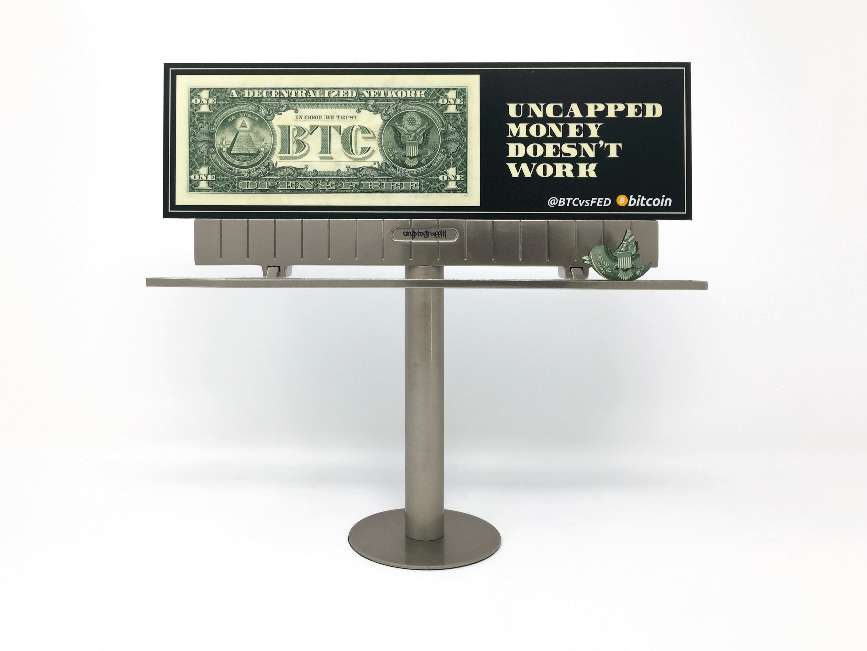 @BTCvsFED mini billboards: UNCAPPED MONEY DOESN’T WORK - Cleveland, OH