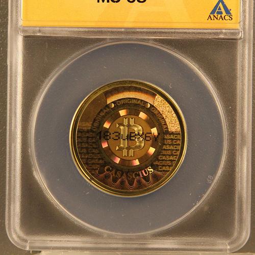 2011 Casascius 1 BTC series 1 Error, ANACS graded MS68