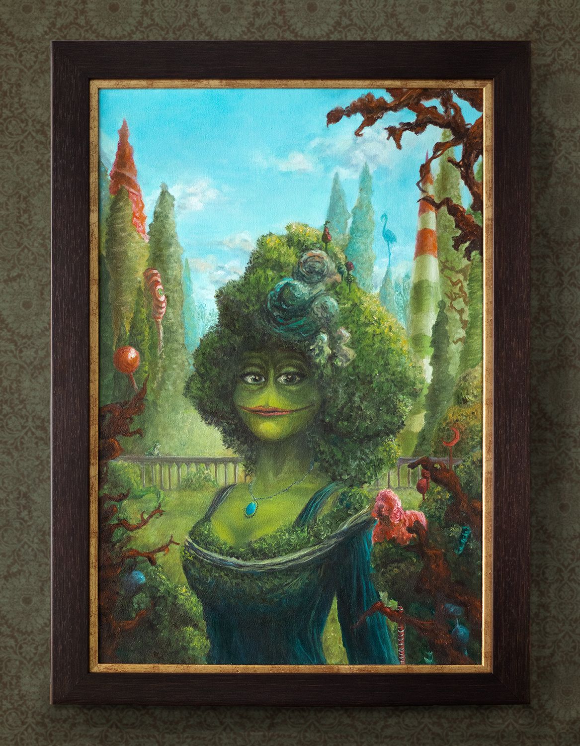 CONTESSAPEPA Framed Painting and Token