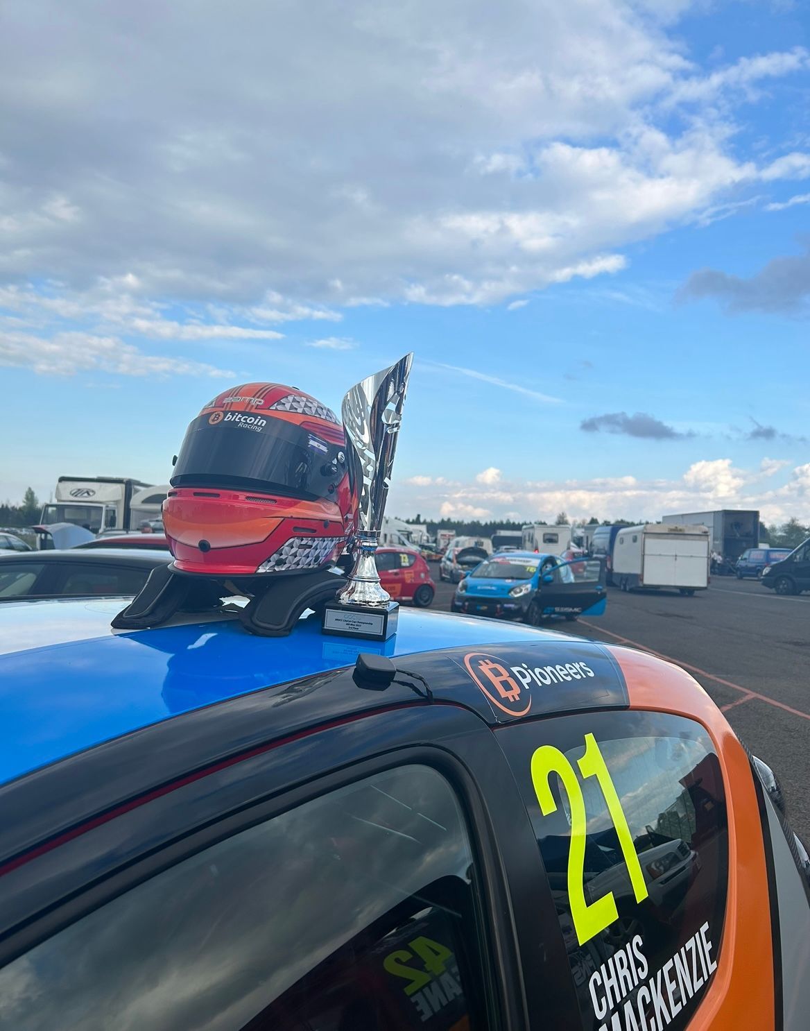Bitcoin Racing’s First Ever Podium Trophy