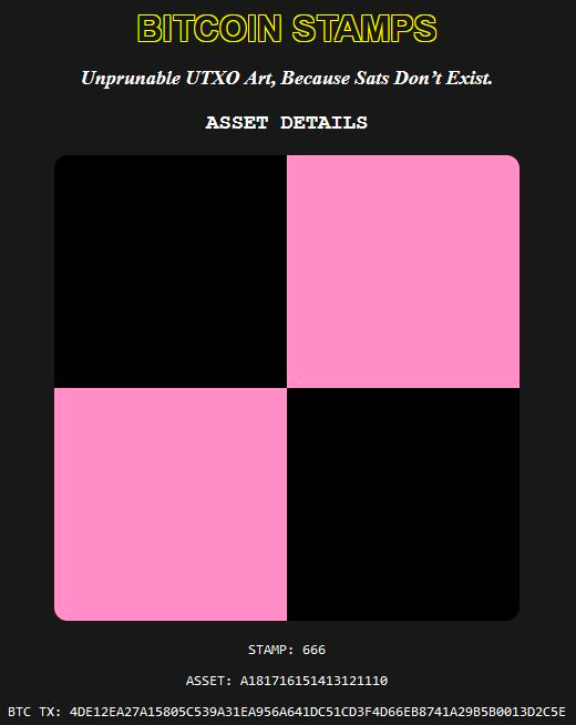 Bitcoin Stamp #666