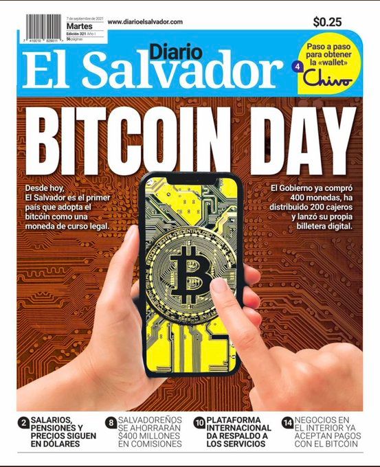 Diario El Salvador's Bitcoin Day Edition [3 sets]