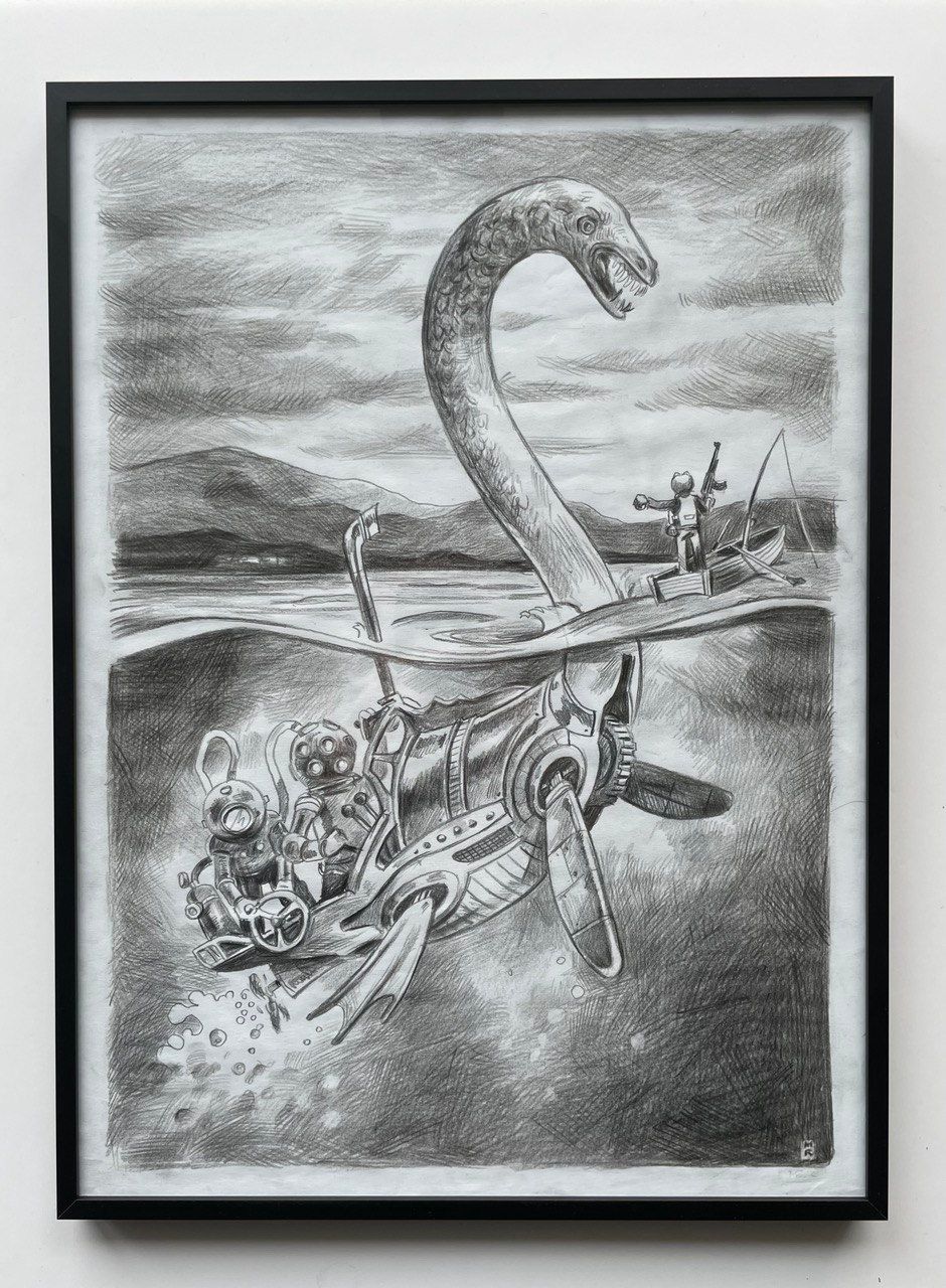 FAKENESS pencil illustration