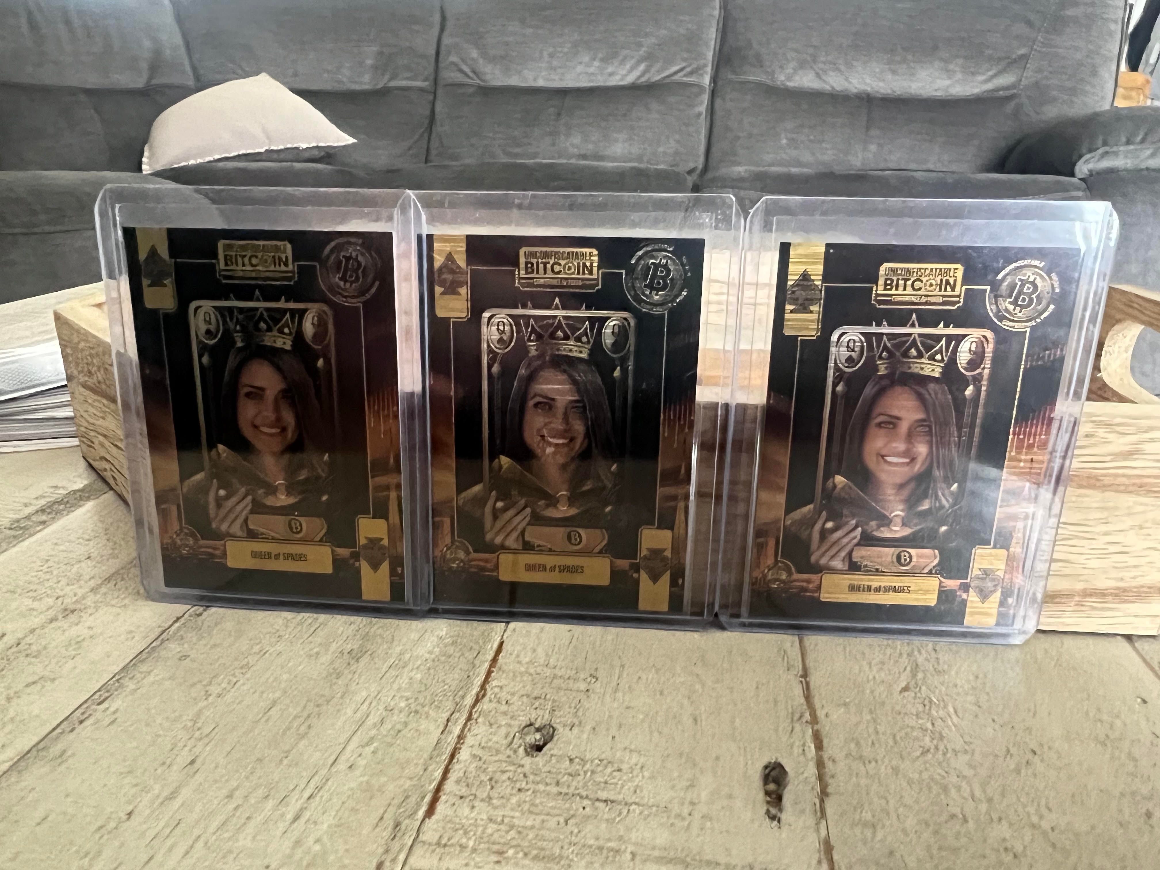 Natalie Brunell Unconfiscatable Conference Queen of Spades Cards x3, #20/500, #38/500, #78/500