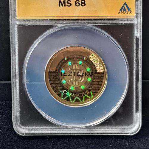 2011 Casascius 1 BTC series 1 Error, ANACS graded MS68
