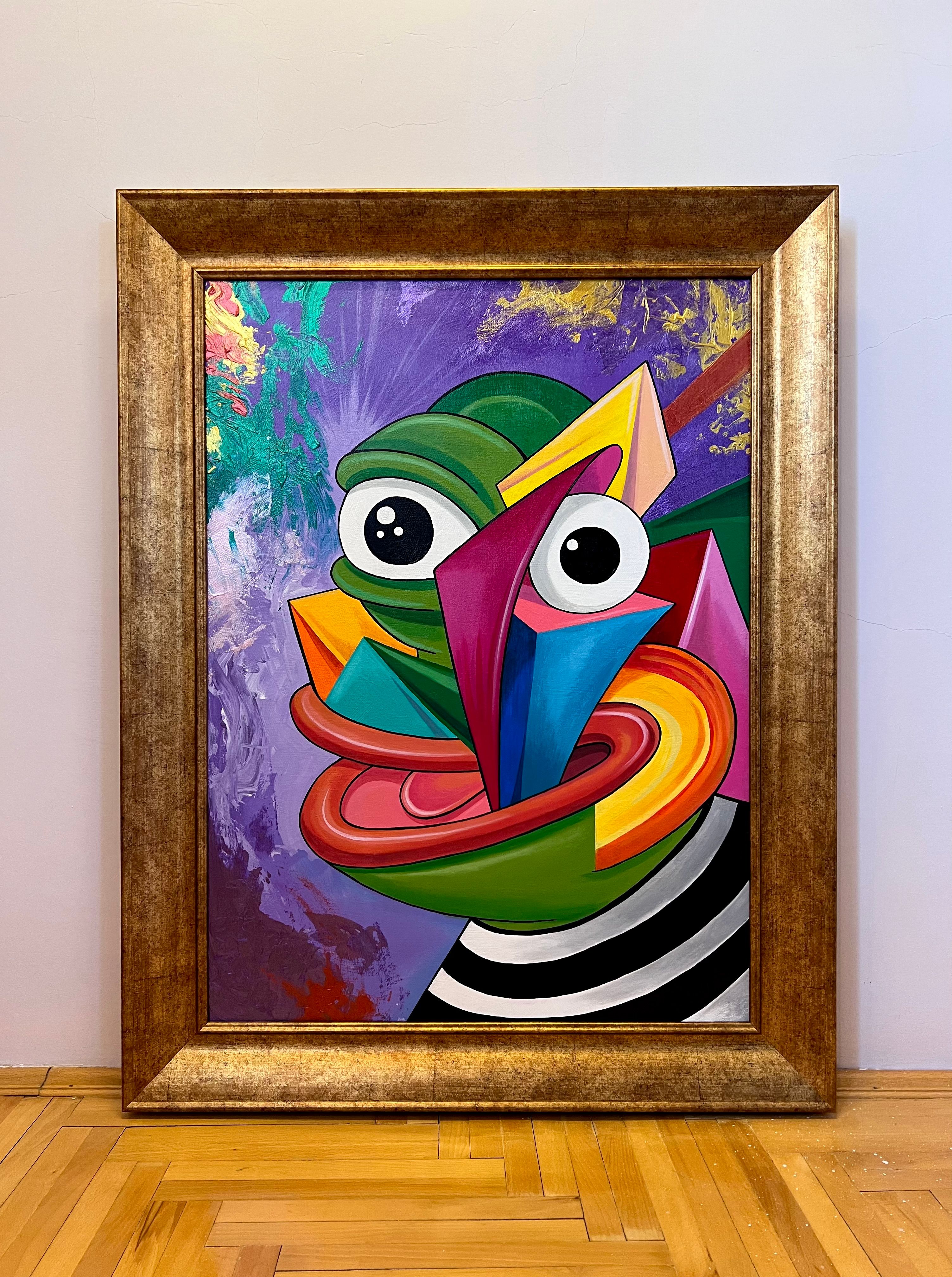 SCHIZOPEPE Framed Painting and  Digital Asset