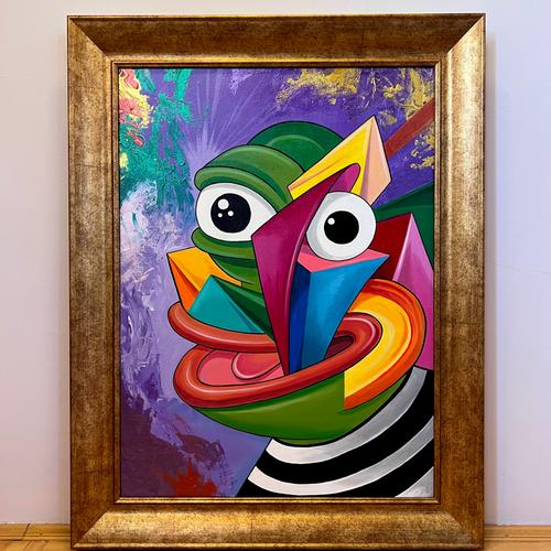 SCHIZOPEPE Framed Painting and Digital Asset