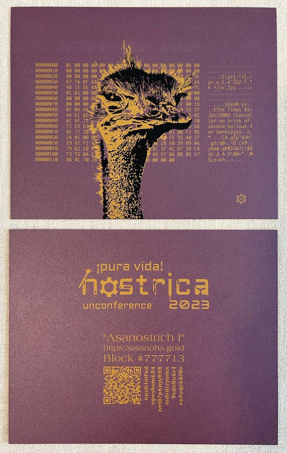 "Asanostrich I" - Inaugural Nostrica 2023 Serigraph (Edition #3, #6 & #9)