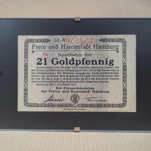 21 is enough – original gold-backed certificate from Weimar times