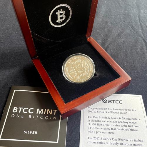 BTCC Mint - 2017 S Series Silver One Bitcoin