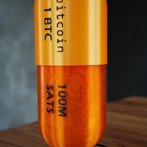 One Bitcoin Orange Pill Lamp