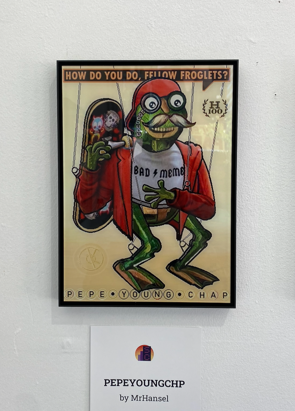 PEPEYOUNGCHP (MrHansel) Framed 1/1 Acrylic Glass Print, 29x21cm