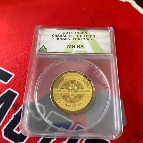 Casascius 2011 Brass 1 bitcoin Coin