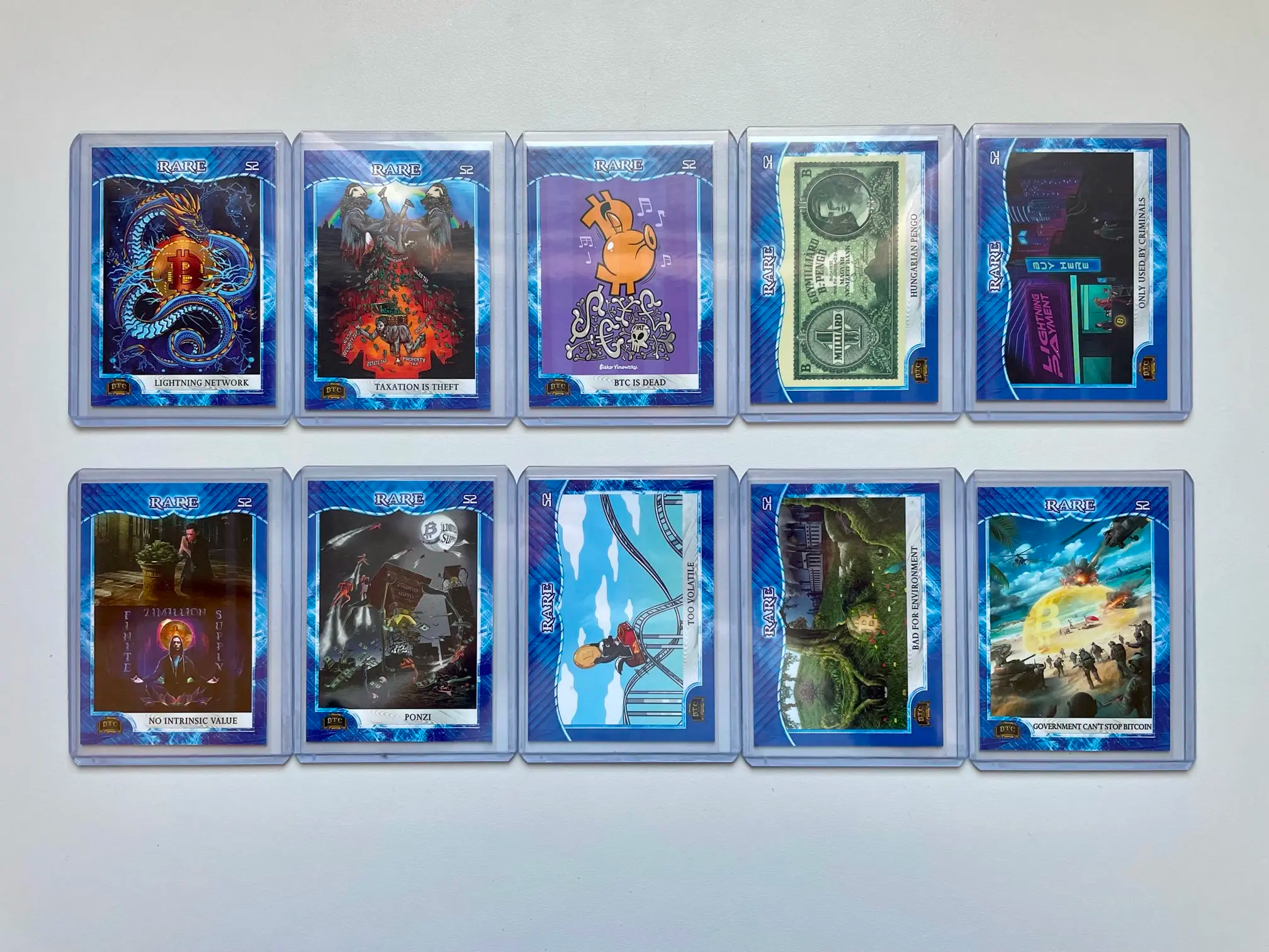 S2 Lot - Complete set of S2 #/1000 Blue Rares (10 Total)