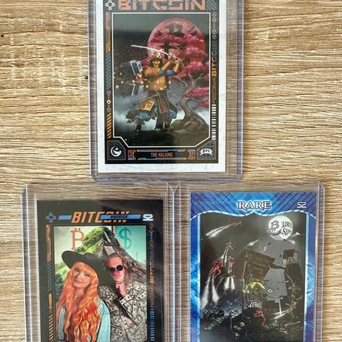 BTCTC Lot GP Error card, S2 Warrior #378, S2 Blue #293