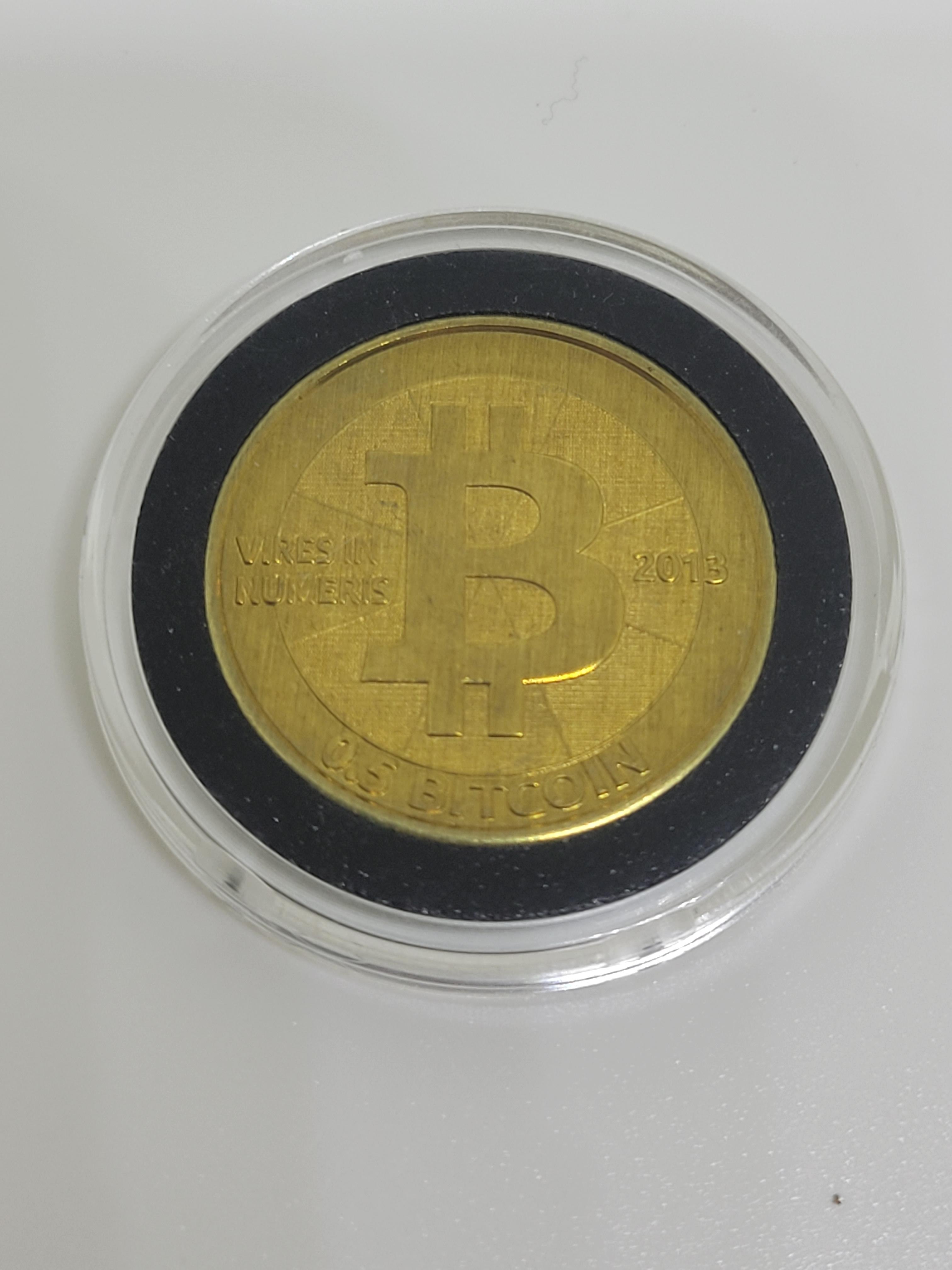 Casascius 2013 Brass 0.5 bitcoin Coin