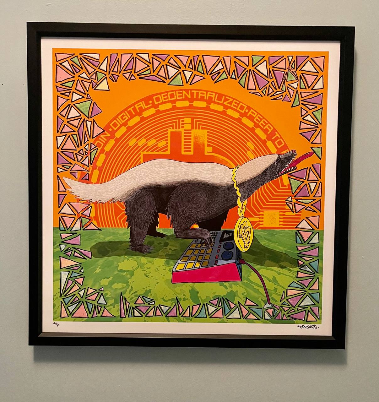 Money Badger Framed A/P Edition