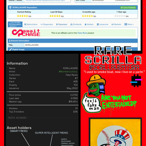 HAND SIGNED & NUMBERED LIMITED EDITION NORMANCOMICS FAKE BASEL 2022 CARDS (4 separate tokens & 4 separate Hand-Signed & Numbered Physical 🐸’s)