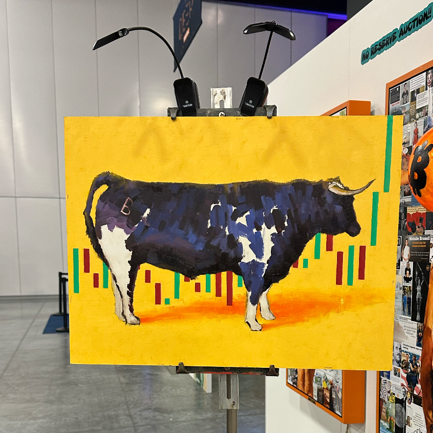 Zoomed Out Bull - Live Painting