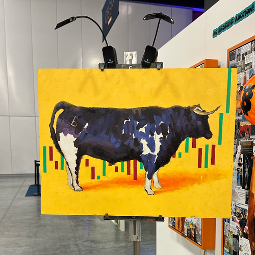 Zoomed Out Bull - Live Painting