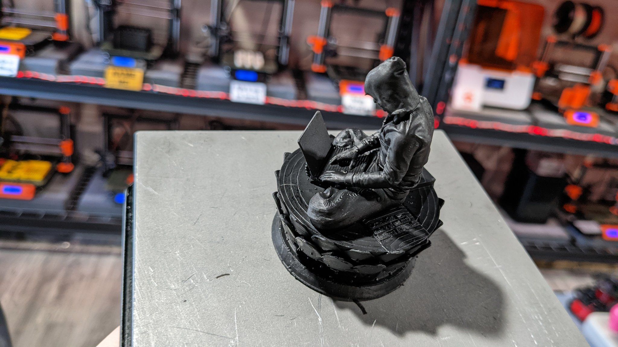 Satoshi Nakamoto Statue -- Black Edition