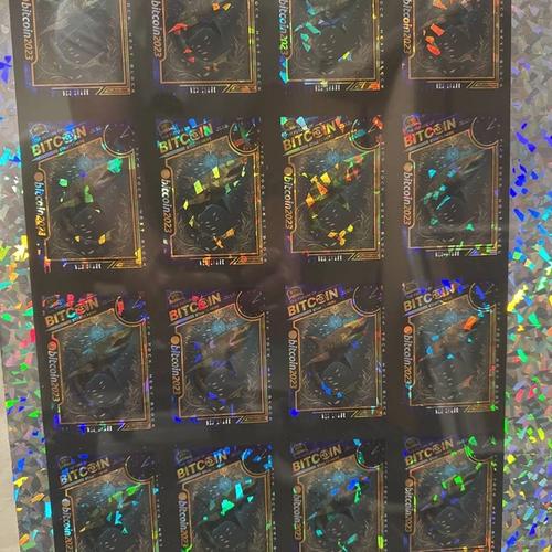 Uncut Foil sheet of Shark Cards 2/2
