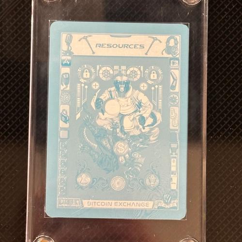 S1 1/1: Cyan Print Plate Bitcoin Exchange