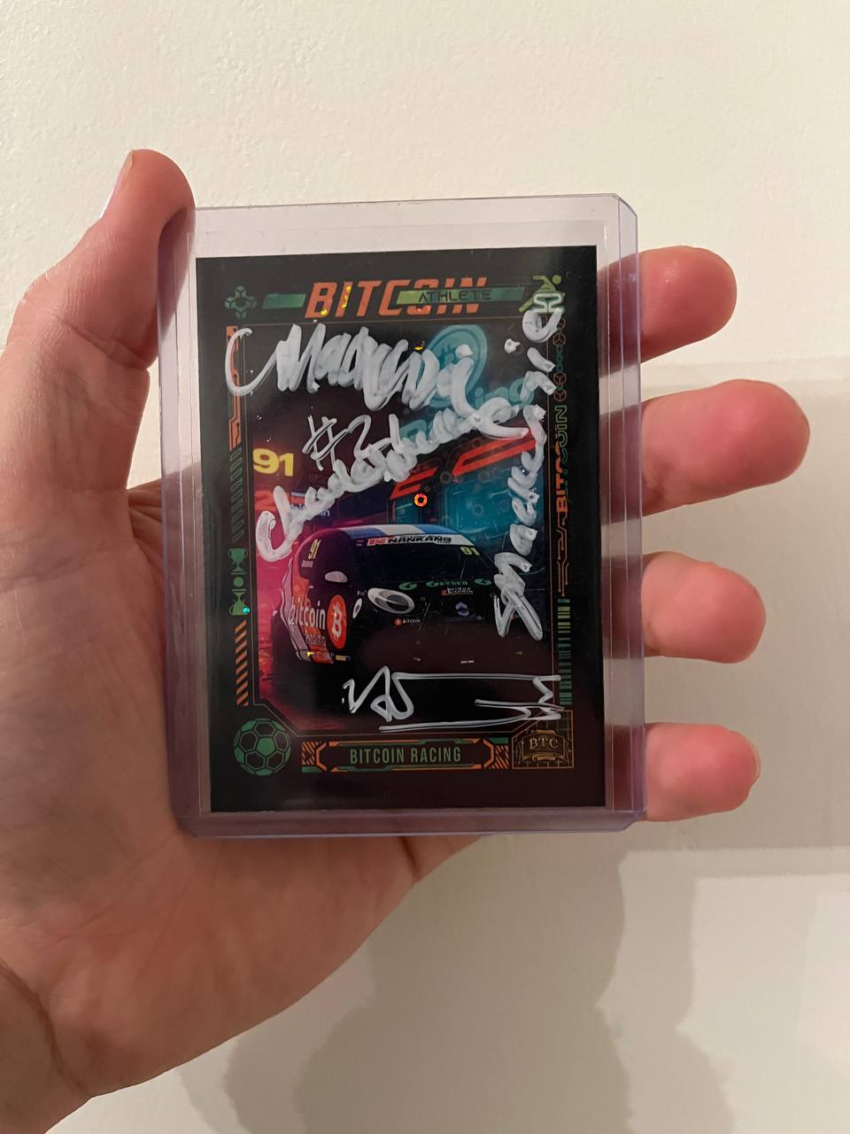 Signed Bitcoin Racing Card #415/500