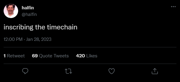Inscription #132 - Timechain