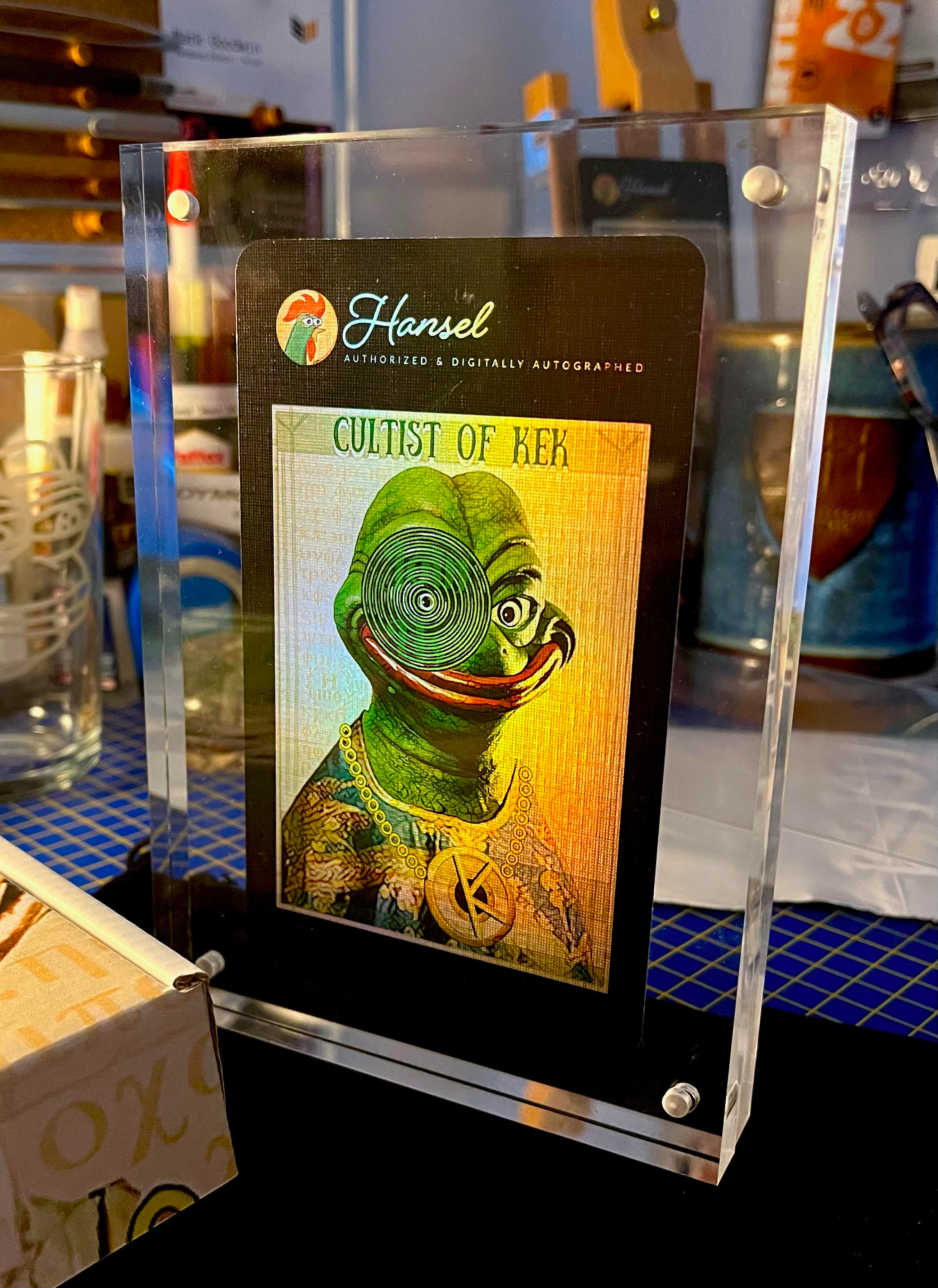 CULTOFKEK Physical XCER Card (1 of 4) with 1/100 Digital Token