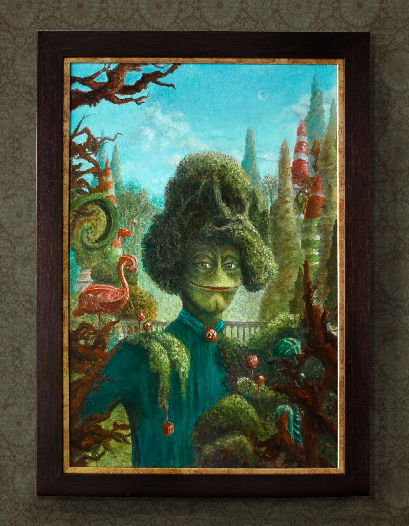 CONTEPEPE Framed Painting and Token