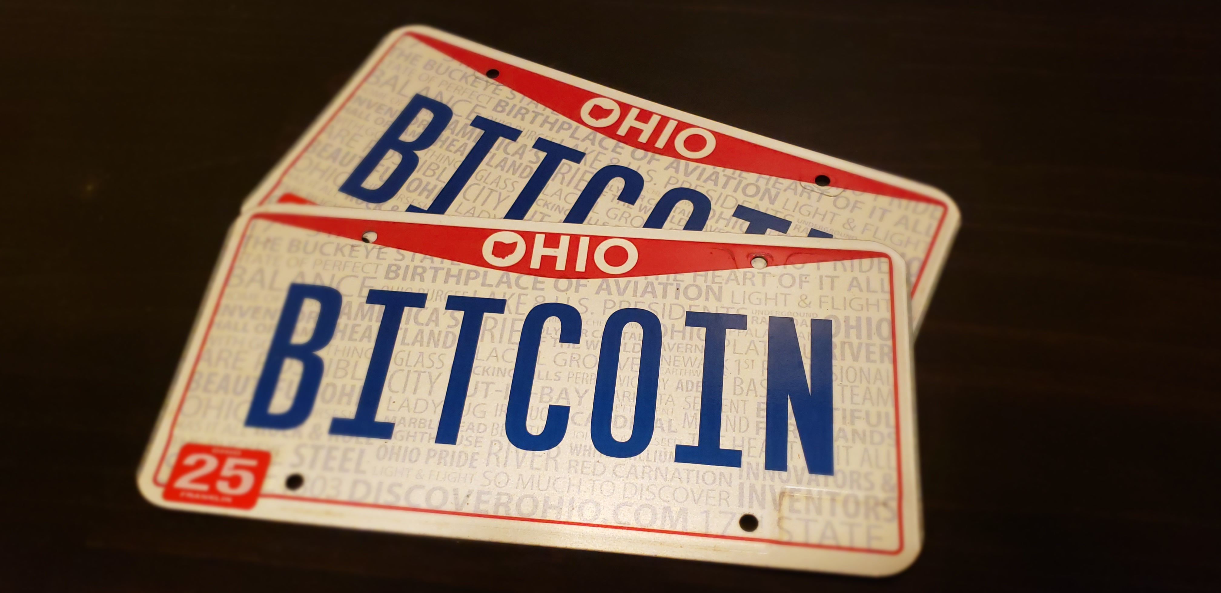 OFFICIAL State of Ohio ‘BITCOIN’ License Plates